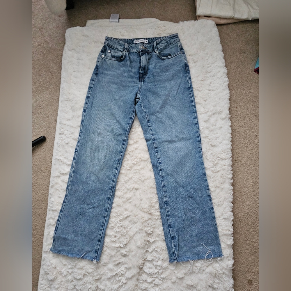 Zara Blue Straight Leg Jeans